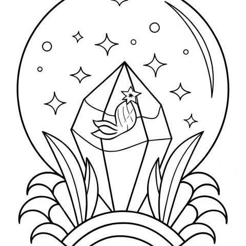 Cartoon Mickey in pumpkin forest coloring sheet